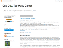 Tablet Screenshot of oneguytoomanygames.com